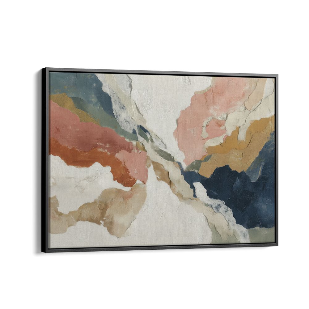 ABSTRACT NAVY AND CORAL FLOW