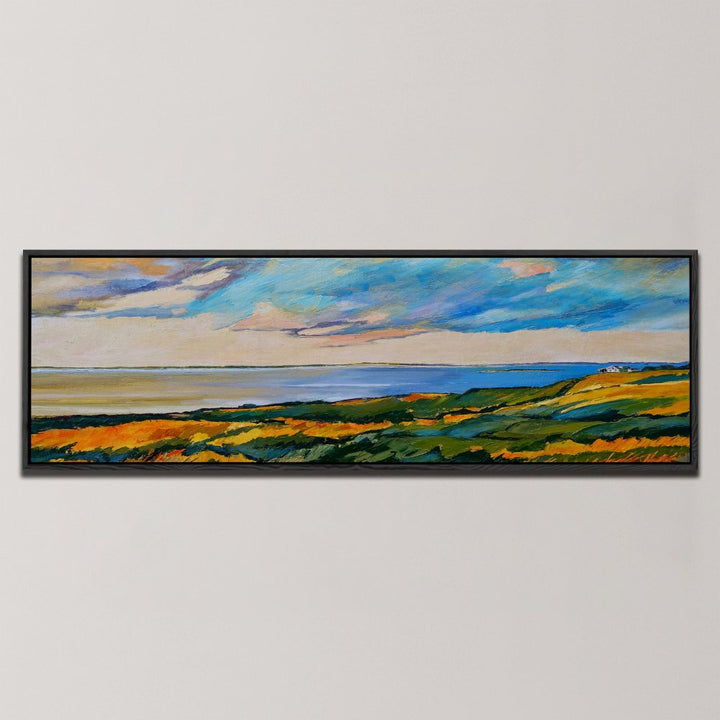 SEASIDE GOLDEN FIELDS , PANORAMIC ART