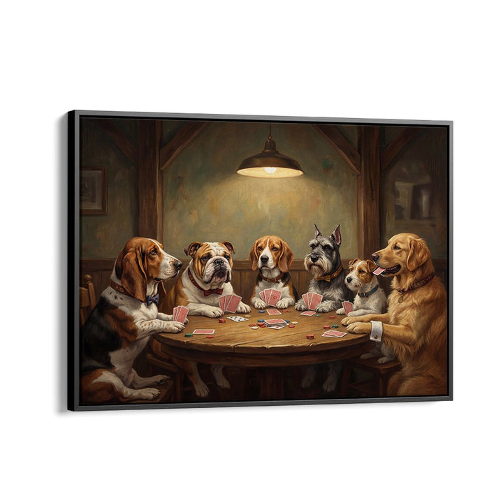 DOGS PLAYING POKER