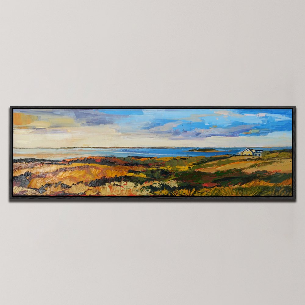 VIBRANT COASTAL LANDSCAPE , PANORAMIC ART