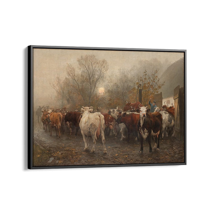 COWS DRIVEN OUT OF THE BARN