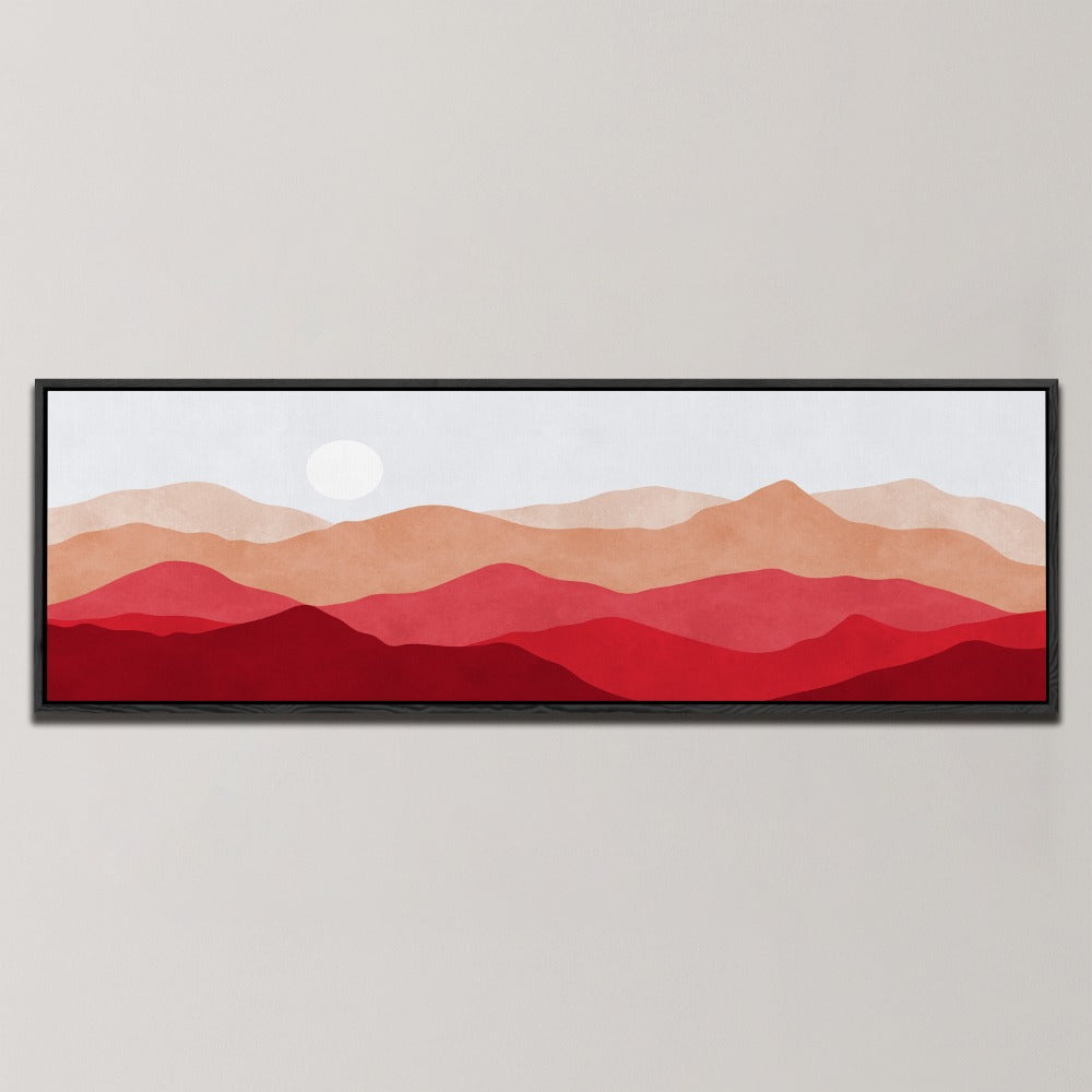LAYERED DESERT MOUNTAINS, PANORAMIC ART