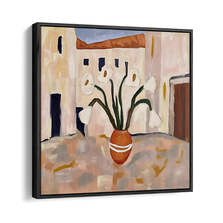 TERRACOTTA POT WHITE FLOWERS