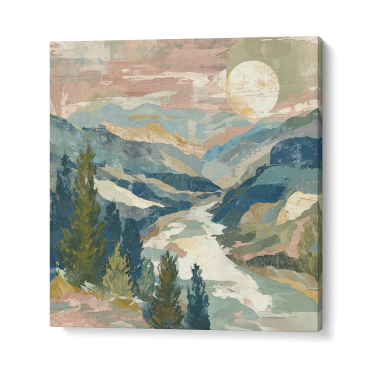 MOUNTAIN VALLEY WITH WINDING RIVER