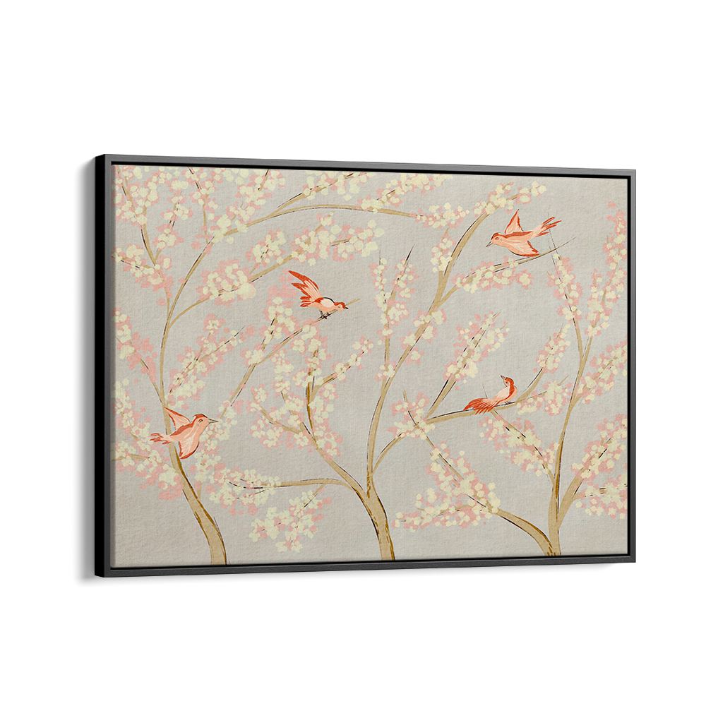 PINK BIRDS SPRING BLOSSOMS