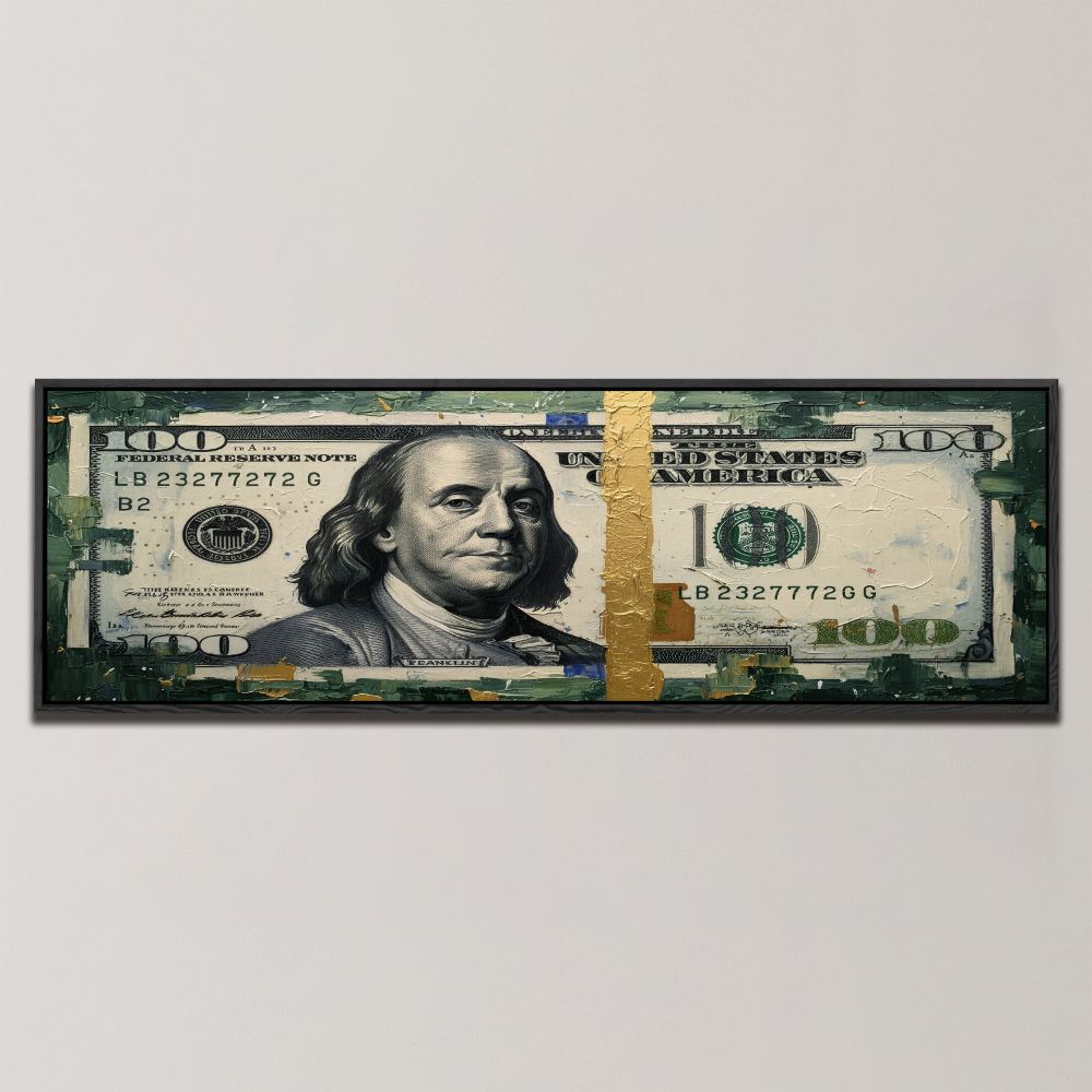 GOLDEN HUNDRED DOLLAR , PANORAMIC ART