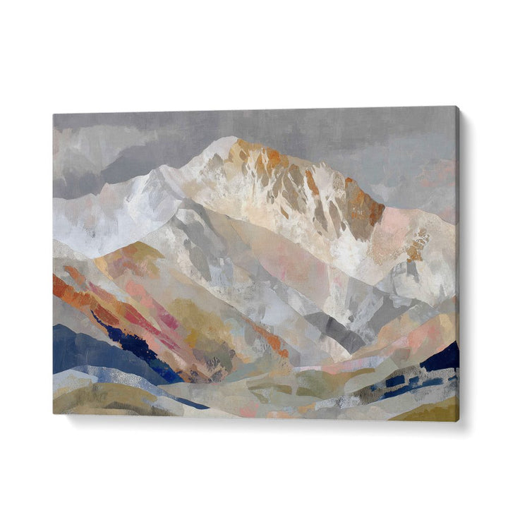 ALPINE BASIN WITH LAYERED RIDGES