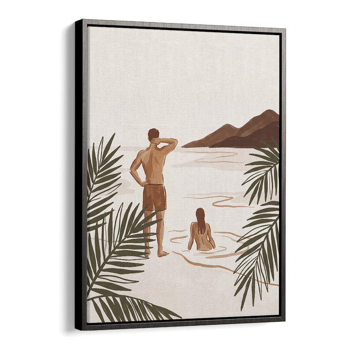 COUPLE ON TROPICAL BEACH
