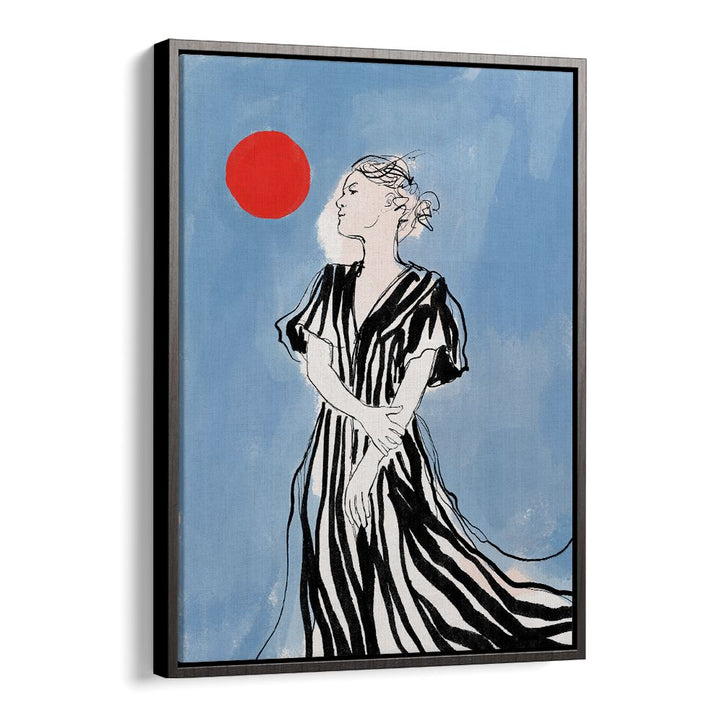 ELEGANT WOMAN RED SUN