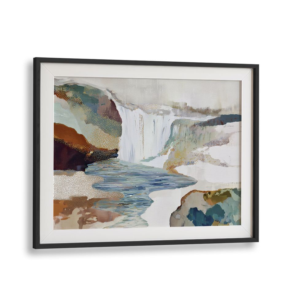 WATERFALL WITH GOLD ACCENTS