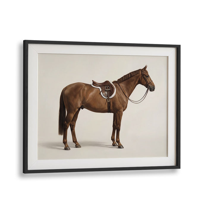 ELEGANT SADDLED HORSE