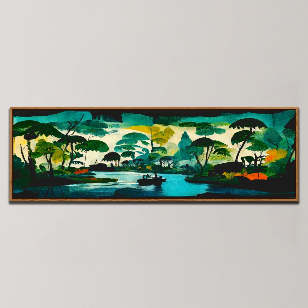 JUNGLE RIVER CRUISE , PANORAMIC ART