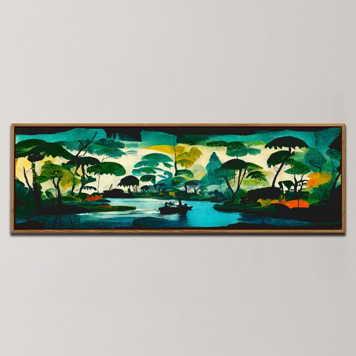 JUNGLE RIVER CRUISE , PANORAMIC ART