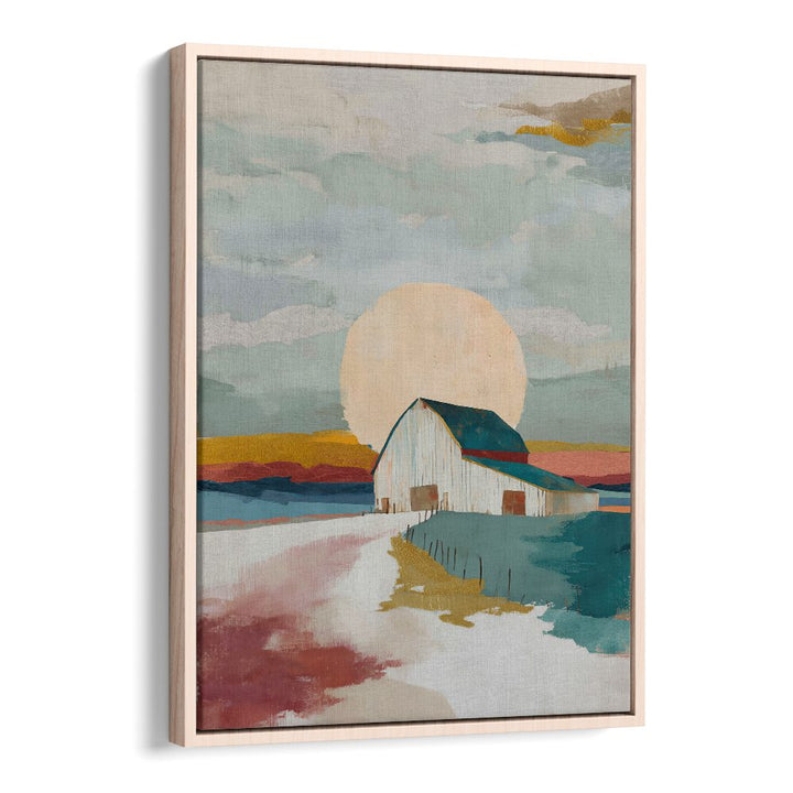 BARN IN ABSTRACT LANDSCAPE