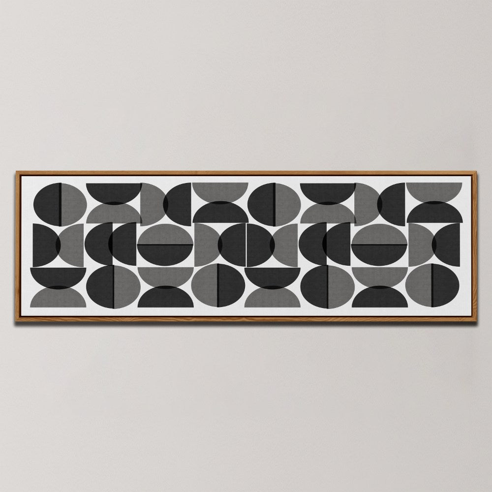 MONOCHROME CIRCLE PATTERN , PANORAMIC ART