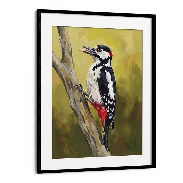 VIBRANT WOODPECKER PERCHED