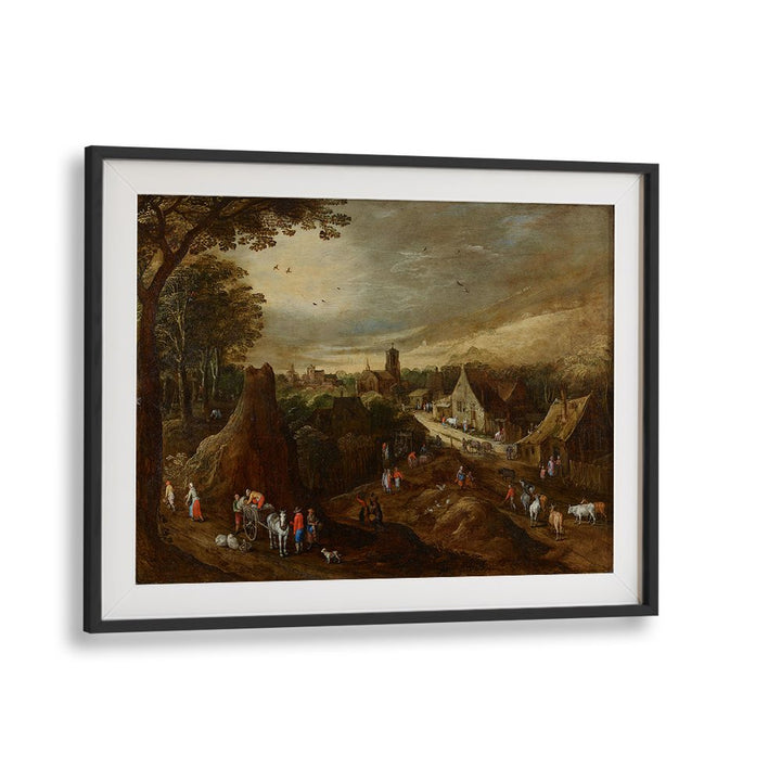 PEOPLE ON FARM , VINTAGE LANDSCAPE