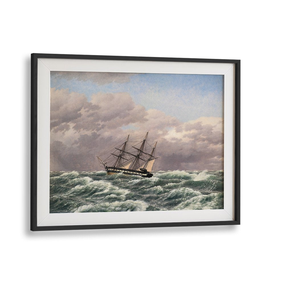 THE CORVETTE GALATHEA IN A STORM IN THE NORTH SEA (1839)