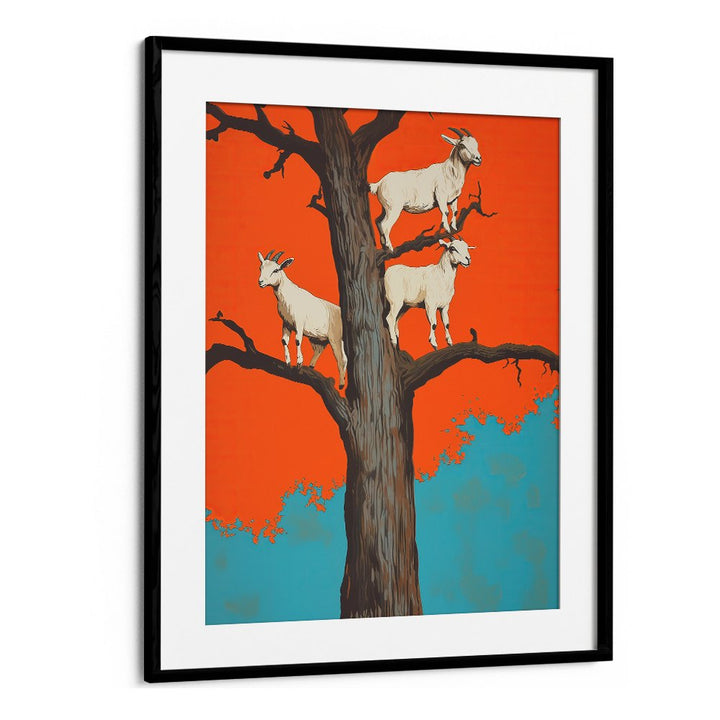 GOATS ON A ORANGE TREE