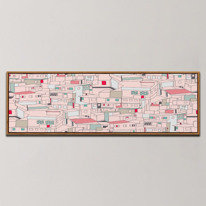PASTEL URBAN LANDSCAPE , PANORAMIC ART