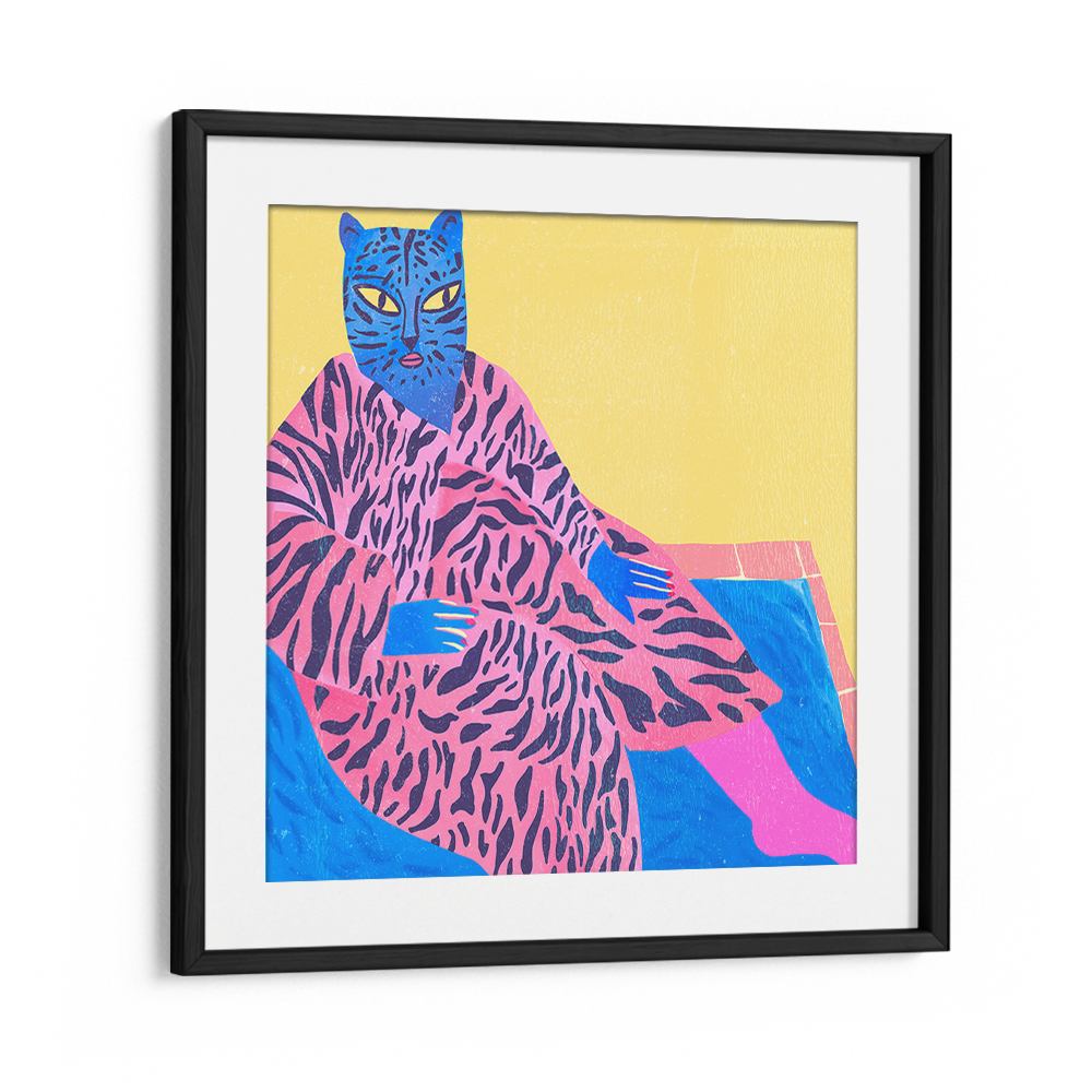 BLUE CAT PINK STRIPES V