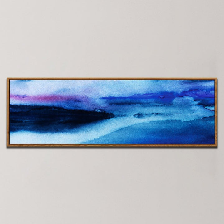 INDIGO HORIZON ABSTRACT , PANORAMIC ART