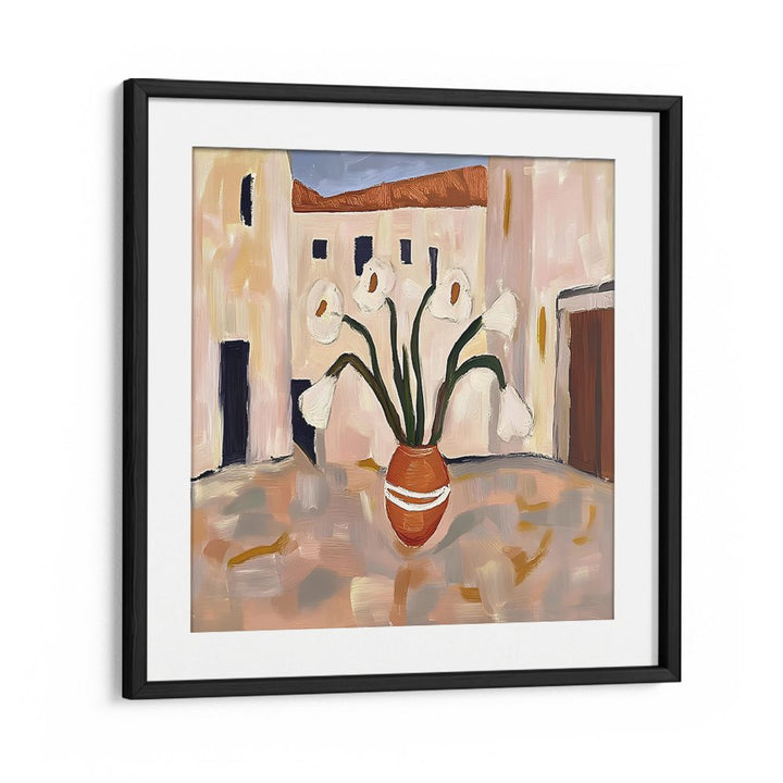 TERRACOTTA POT WHITE FLOWERS