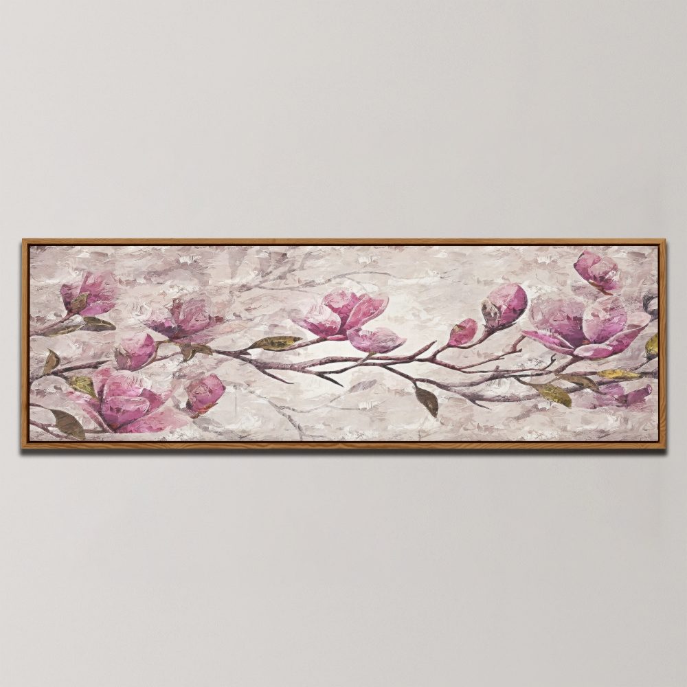 PAINTERLY MAGNOLIA BLOSSOMS , PANORAMIC ART