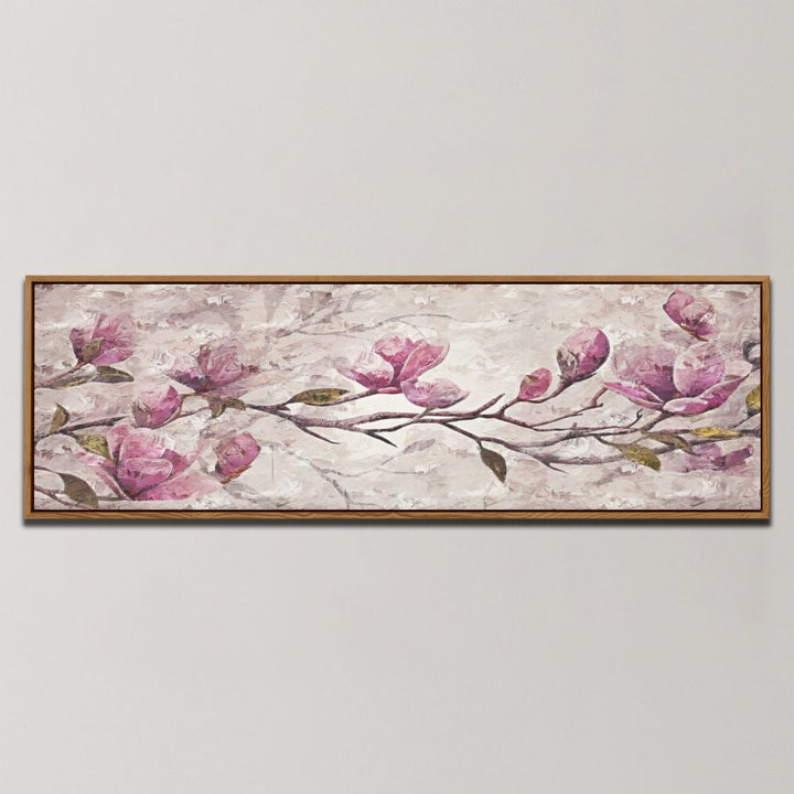 PAINTERLY MAGNOLIA BLOSSOMS , PANORAMIC ART