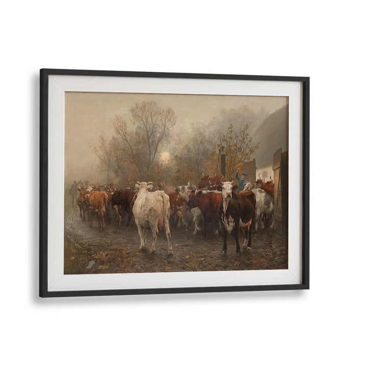 COWS DRIVEN OUT OF THE BARN