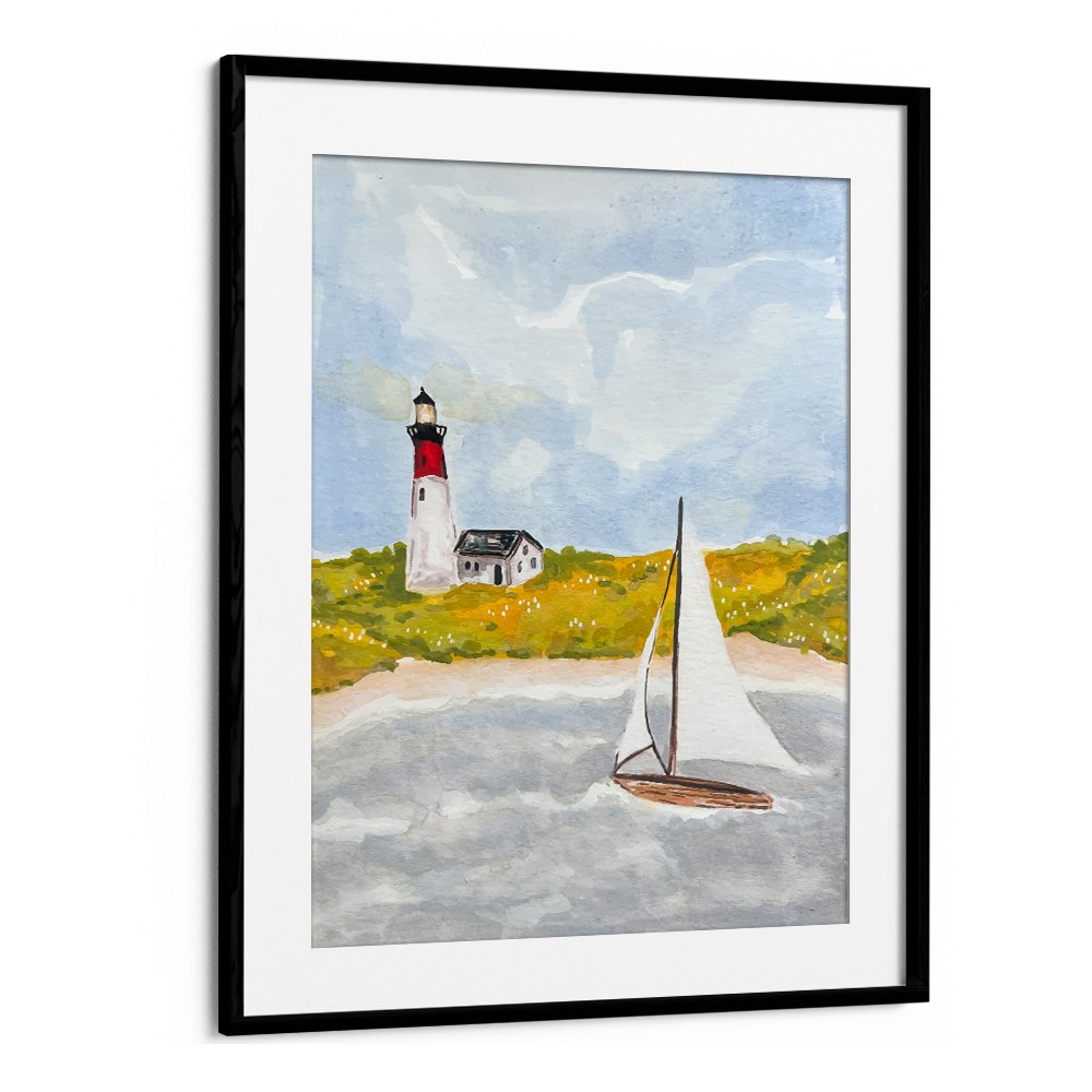 COASTAL LIGHTHOUSE SAILBOAT