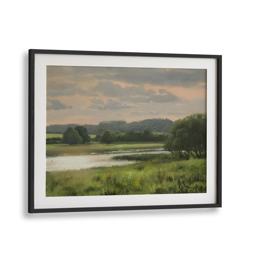 PASTURES BY THE WATER, VINTAGE LANDSCAPE