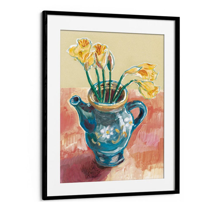 DAFFODILS IN BLUE TEAPOT