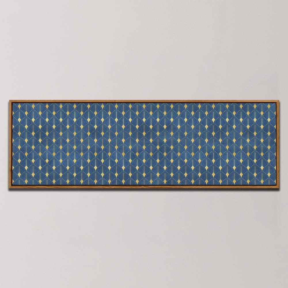 BLUE GOLD ART DECO , PANORAMIC ART