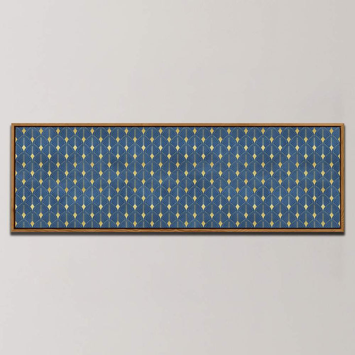 BLUE GOLD ART DECO , PANORAMIC ART