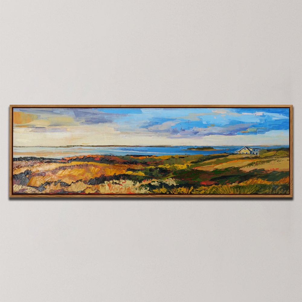 VIBRANT COASTAL LANDSCAPE , PANORAMIC ART