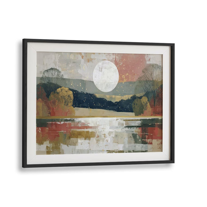 MOONLIT LAKE WITH GOLDEN SHIMMER