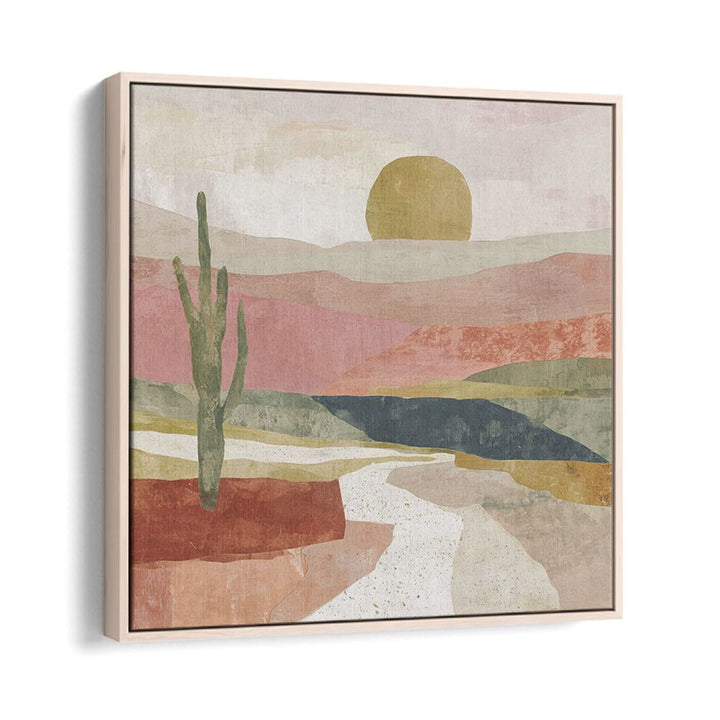 DESERT PATH WITH SAGUARO AND SUN
