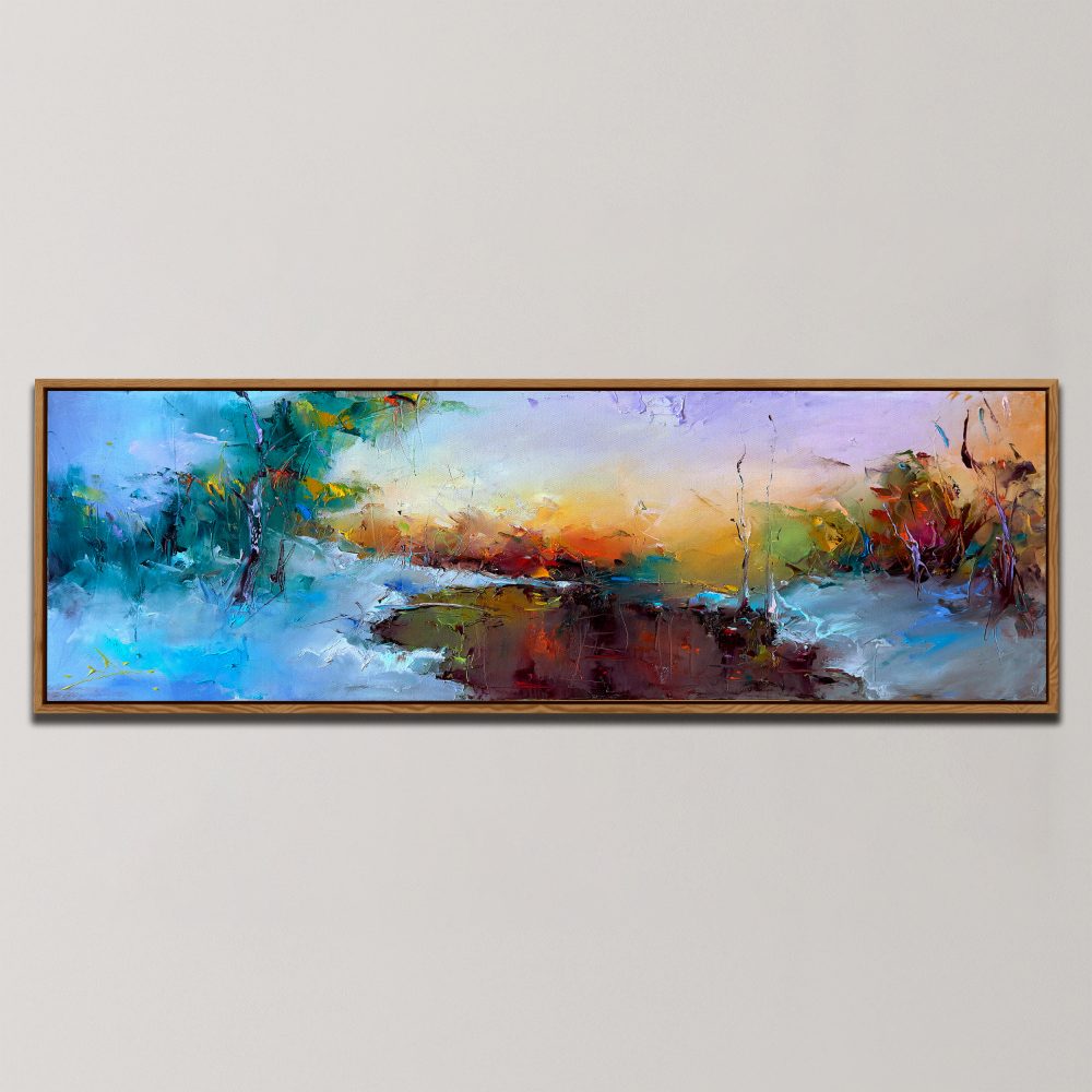 VIBRANT ABSTRACT LANDSCAPE, PANORAMIC ART