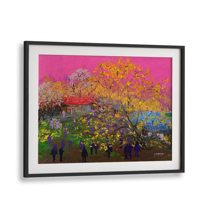 VIBRANT VILLAGE SCENE