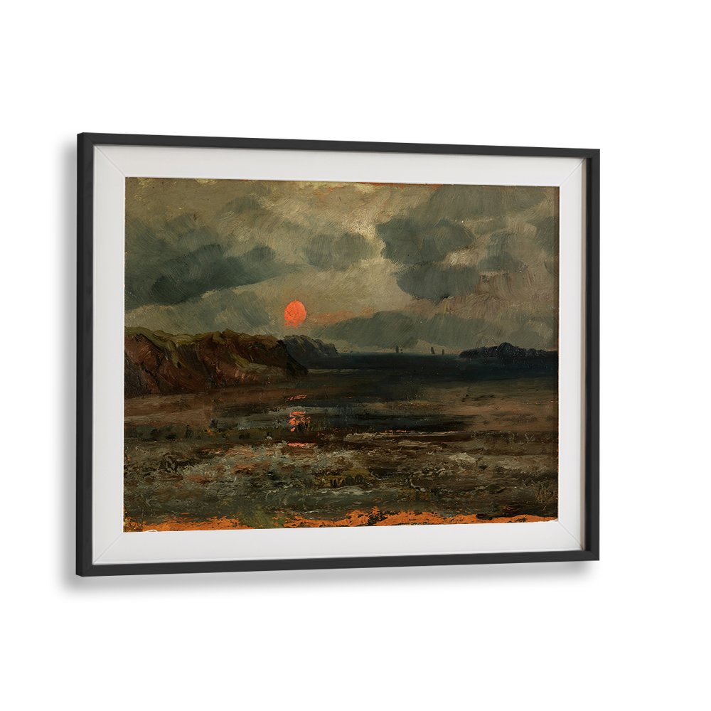 SUNRISE OVER FISHING WATERS, VINTAGE LANDSCAPE