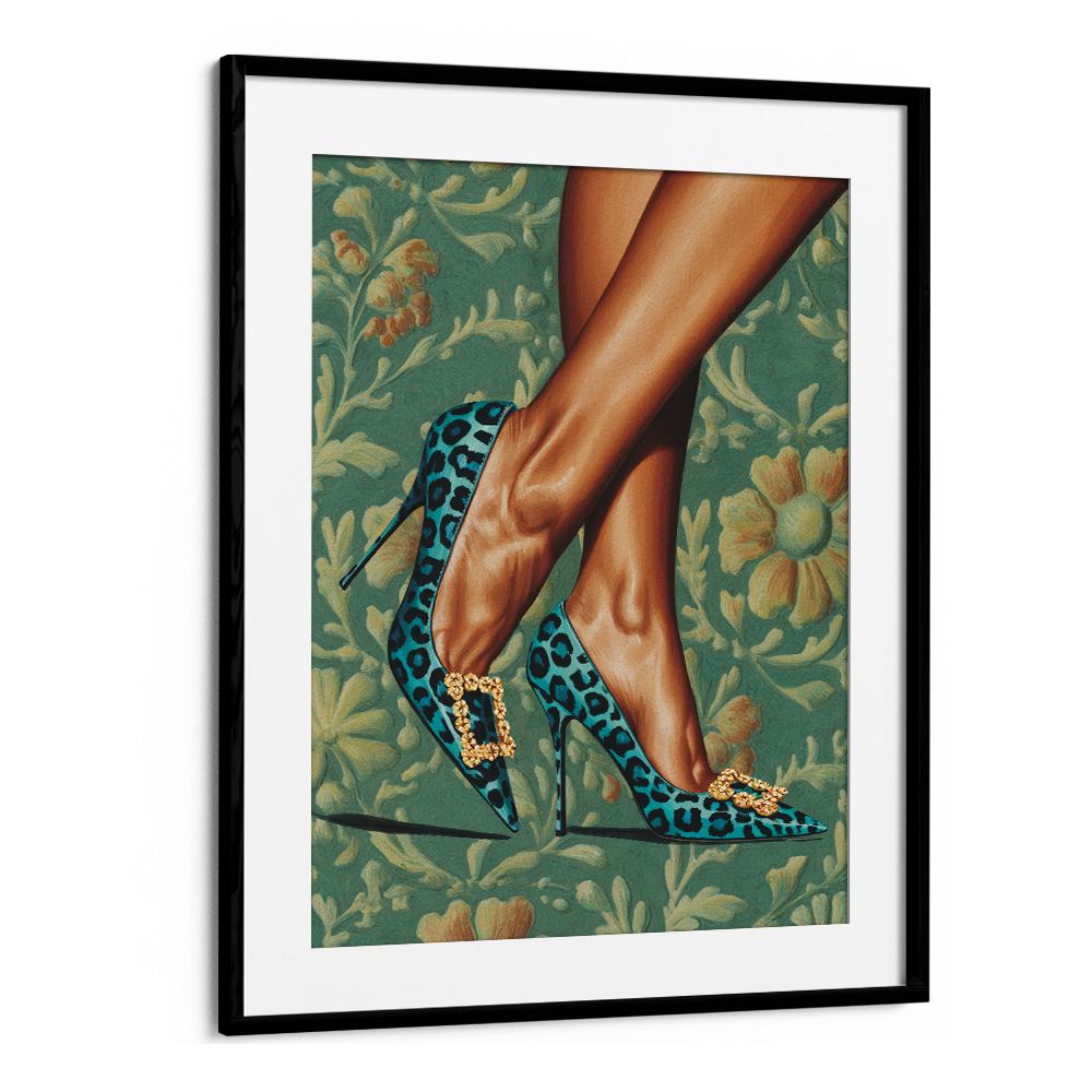 GLAMOROUS BLUE LEOPARD HEELS
