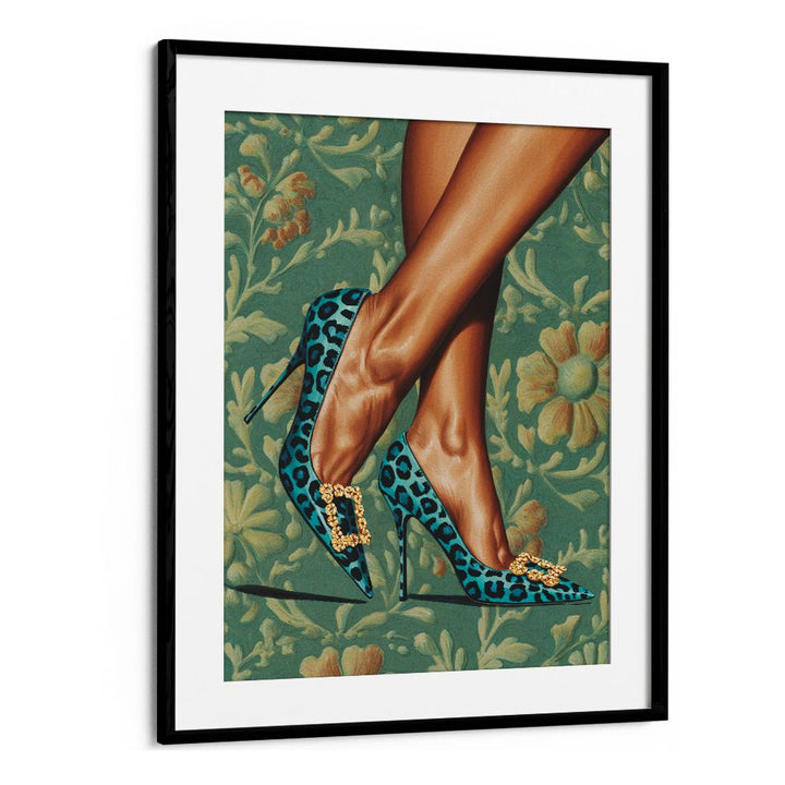 GLAMOROUS BLUE LEOPARD HEELS