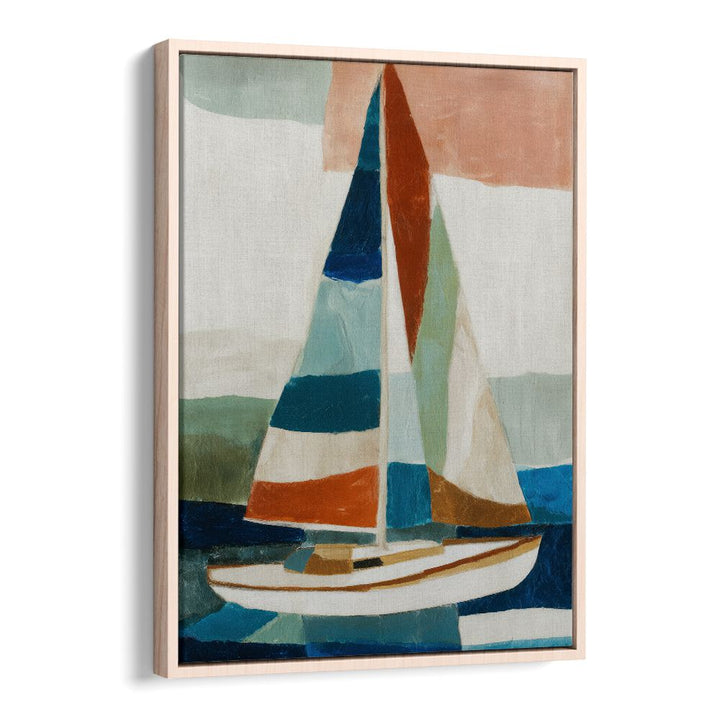 SAILBOAT WITH STRIPED SAILS