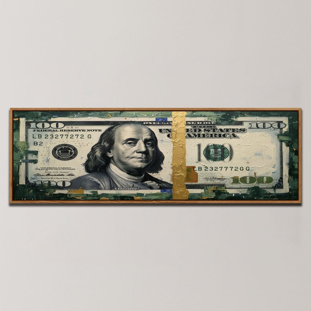GOLDEN HUNDRED DOLLAR , PANORAMIC ART