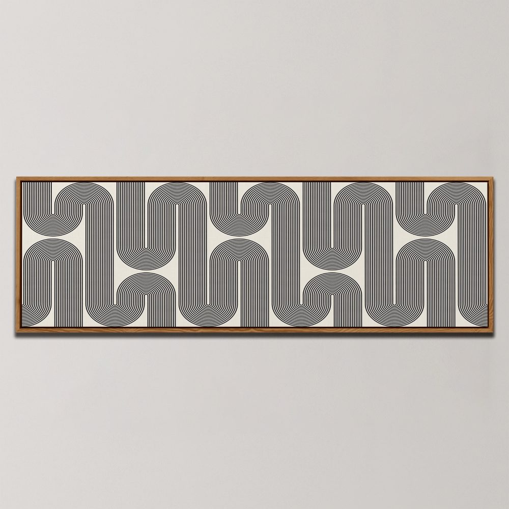 FLOWING GEOMETRIC LINES , PANORAMIC ART