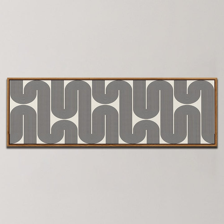FLOWING GEOMETRIC LINES , PANORAMIC ART
