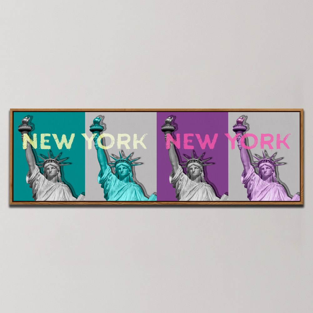 NEW YORK POP ART STATUE , PANORAMIC ART