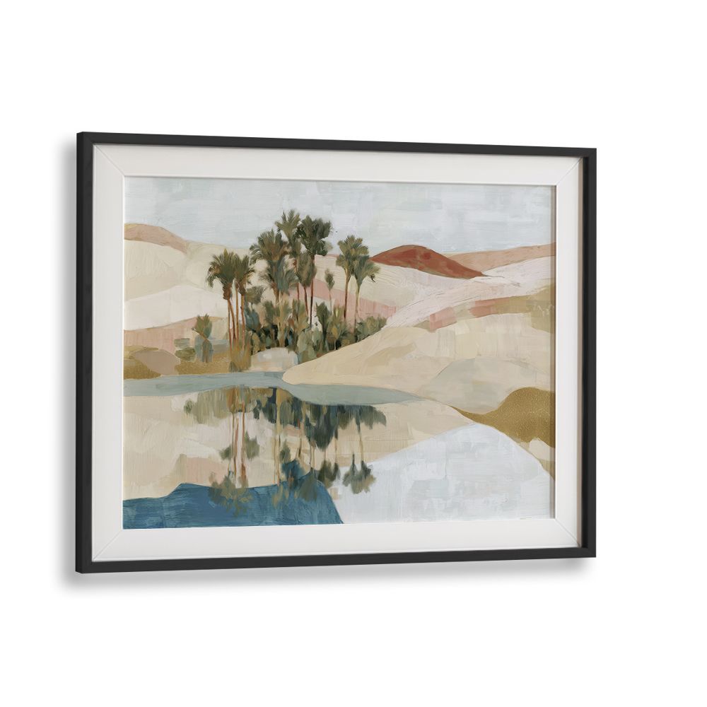 DESERT OASIS WITH PALM REFLECTION