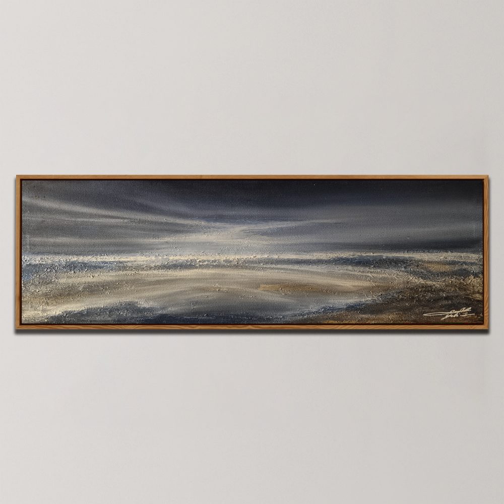 MOODY ABSTRACT SEASCAPE , PANORAMIC ART